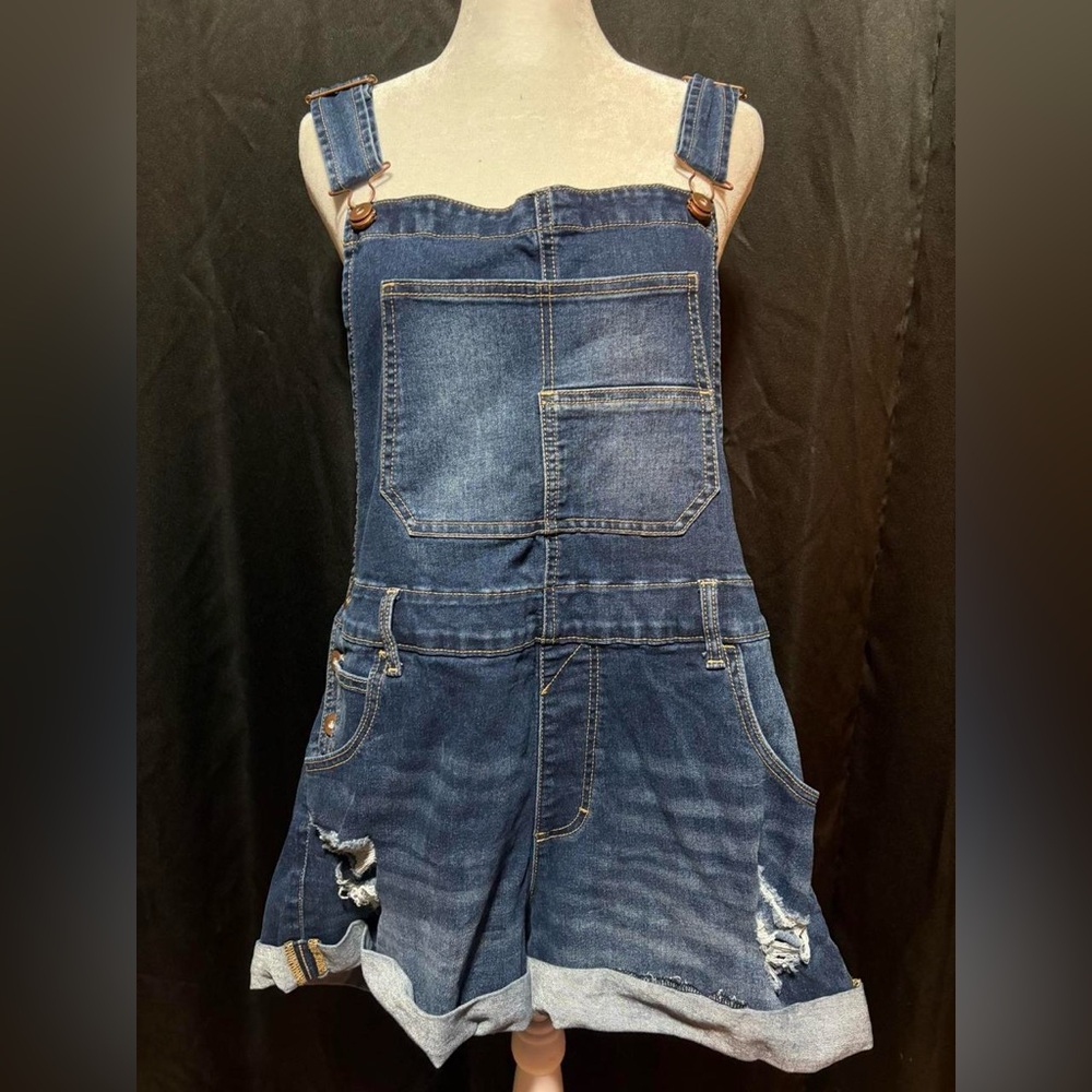 No Boundaries Blue Denim Overalls